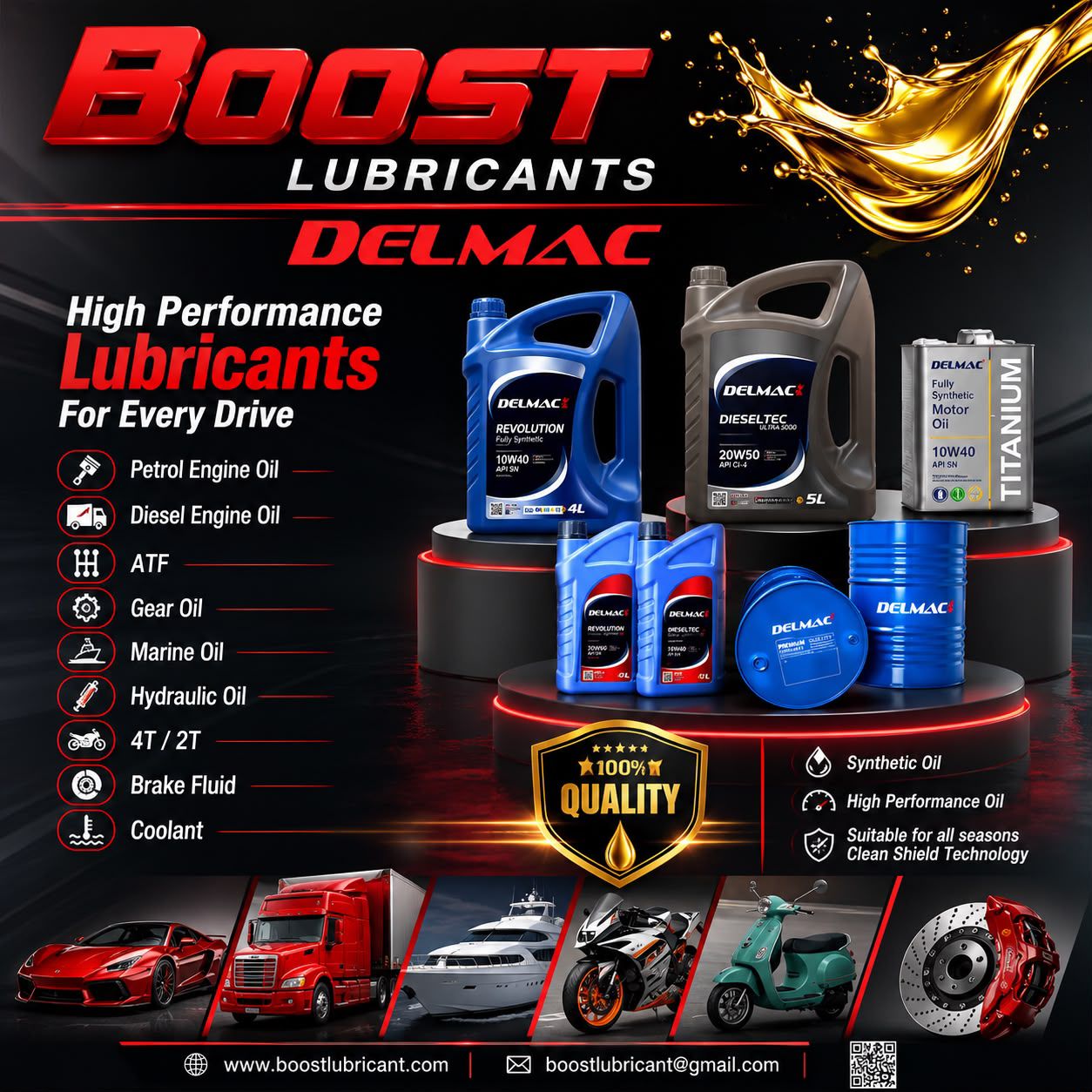 Boost Lubricants Products